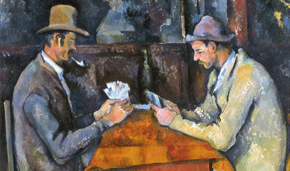 kaartspelers schilderij