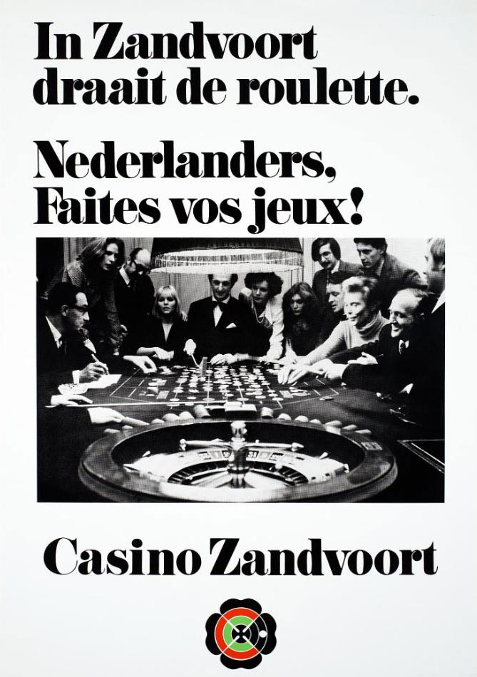 in holland casino zandvoort draait de roulette poster van holland casino zandvoort
