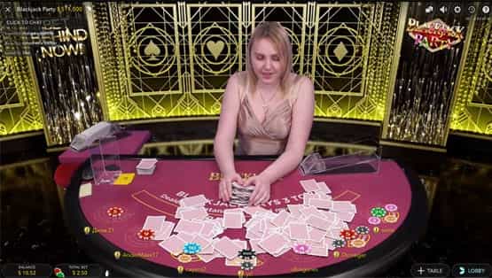 blackjack party kaarten schudden