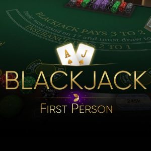 first person blackjack live logo