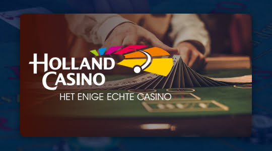 Holland Casino logo met blackjack croupier