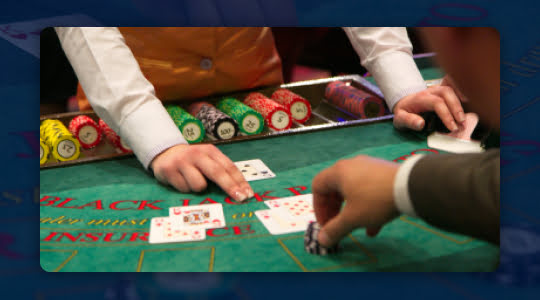 Inzetten aan blackjack tafel