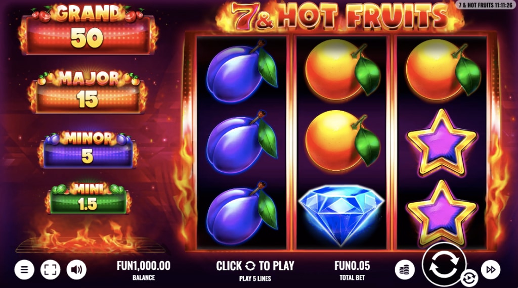 Spelregels 7 hot fruits slot