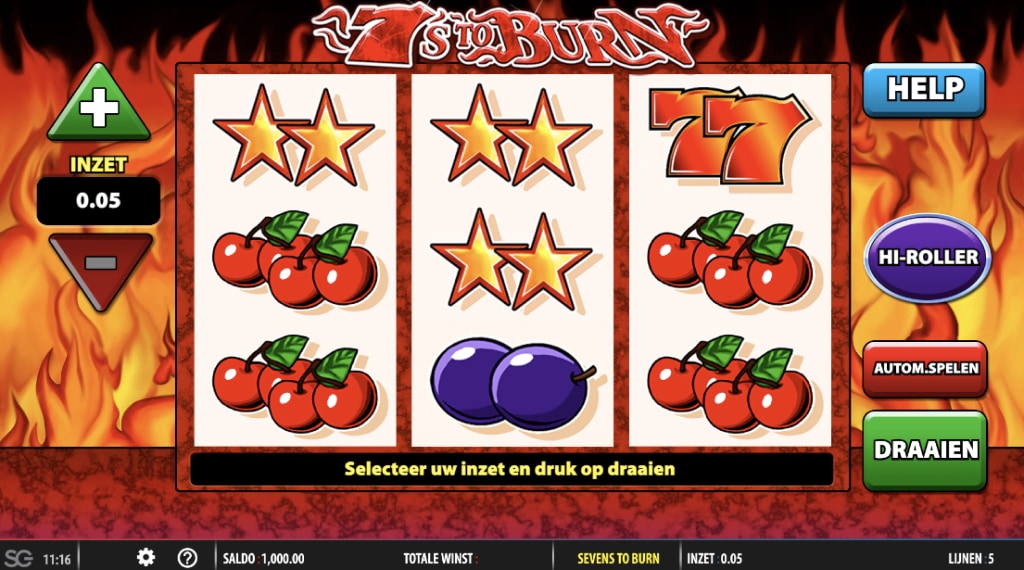 Uitstraling 7s to burn slot