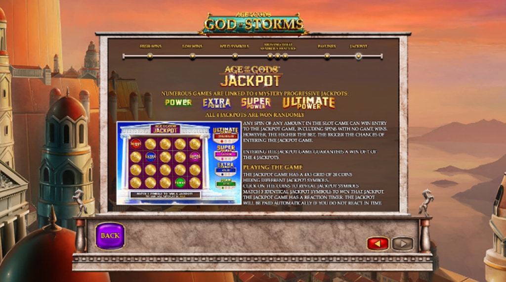 Jackpots age of the gods-god of storms slot