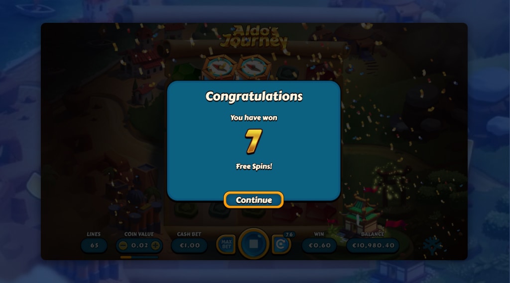 Bonus aldos journey slot