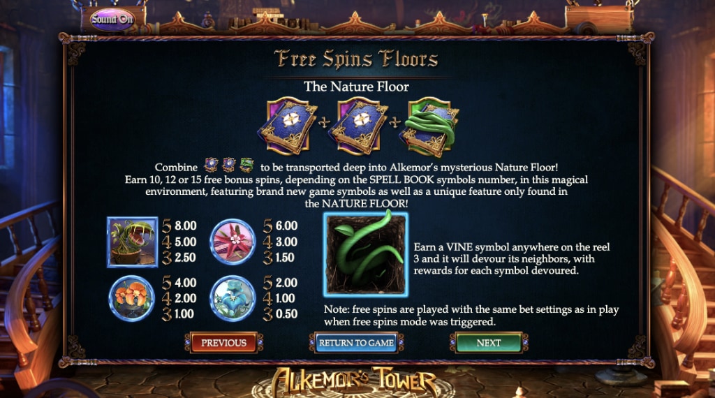 Free spin alkemors tower slot