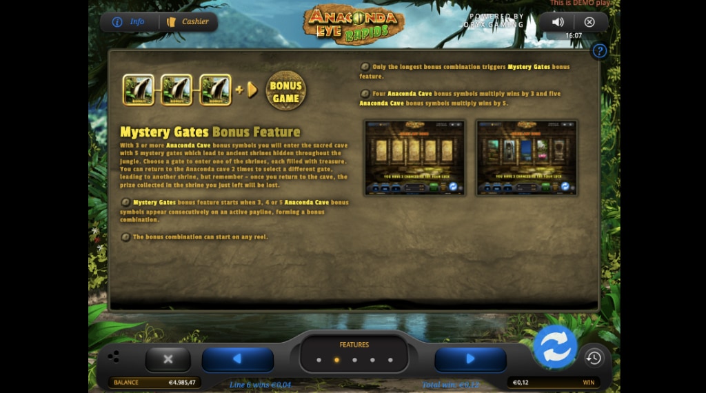 Bonus Anaconda Eye Rapids slot