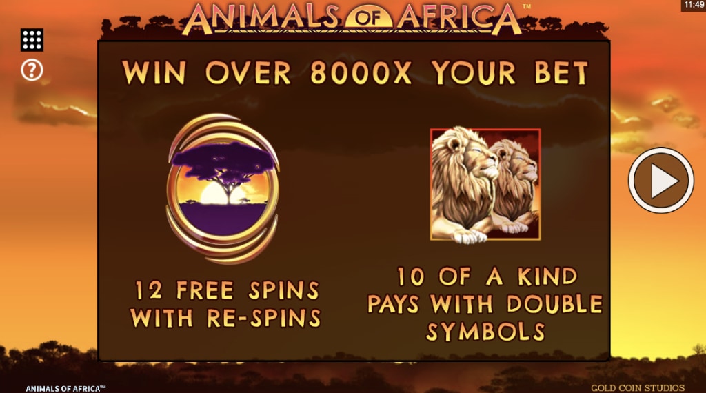 Spelregels Animals of Africa slot