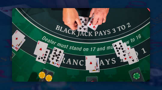 Uitslag bekend van spel blackjack met meerdere spelers