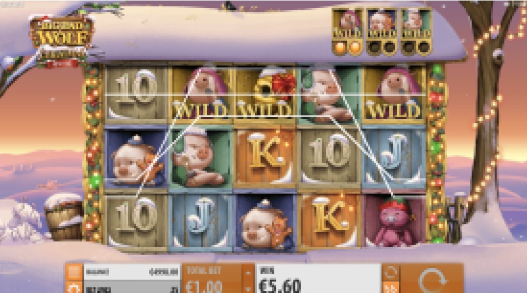 Pig turn wild big bas wolf christmas special slot