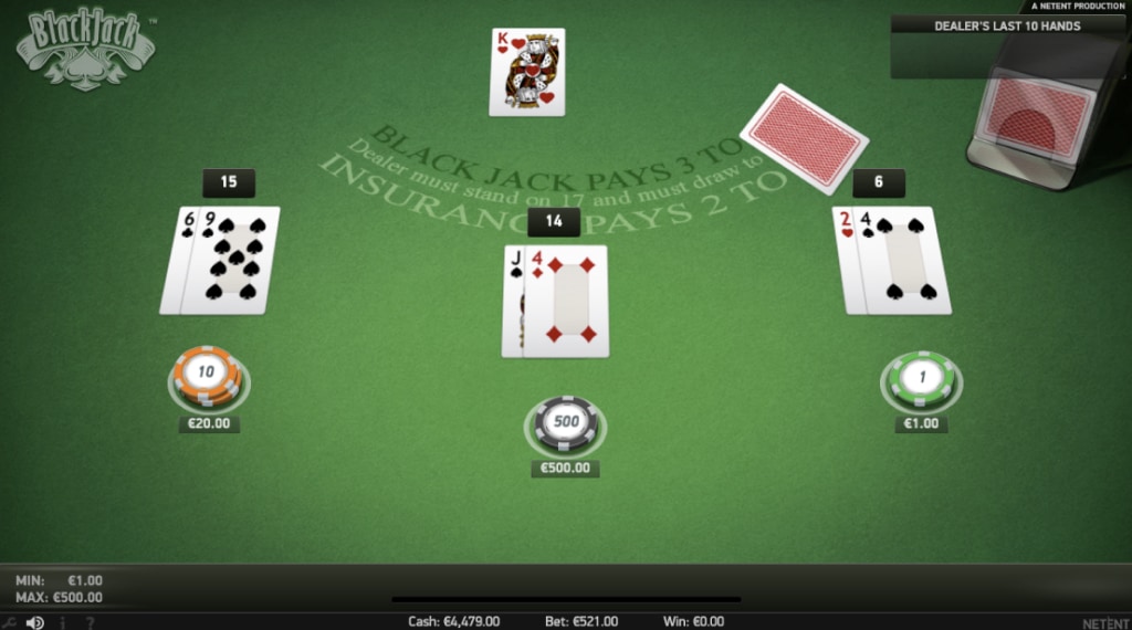 Feel/look blackjack professional series slot