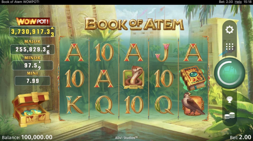 Spelregels van Book of Atem: WowPot