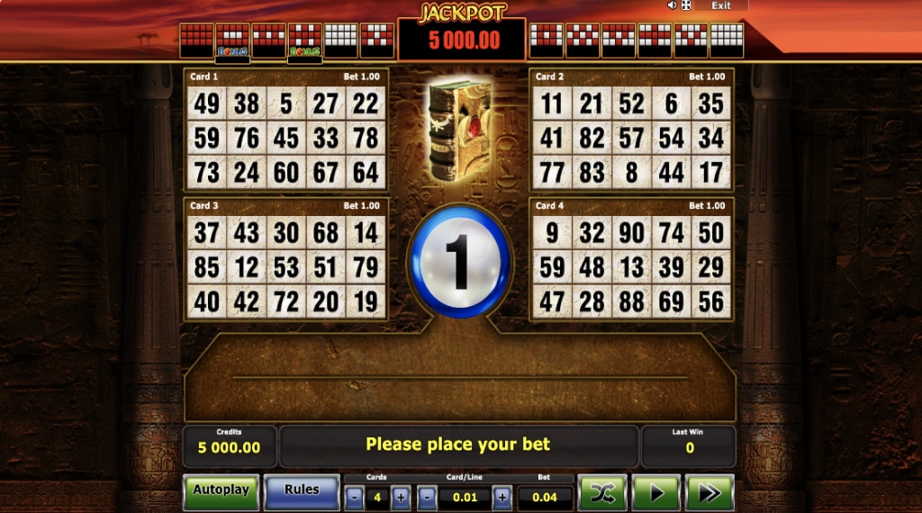 Spelregels book of ra bingo slot