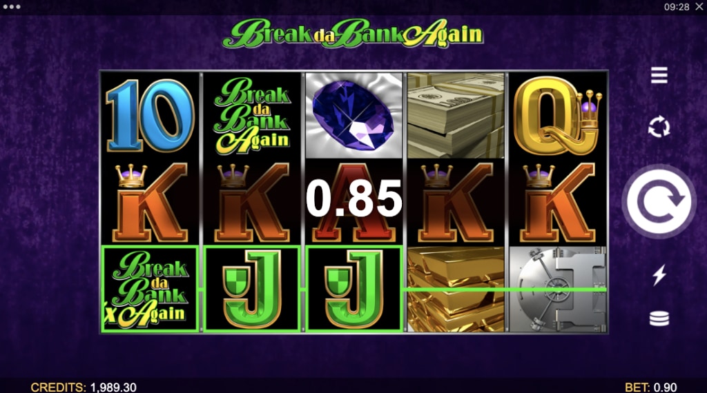Wild feature break da bank again slot
