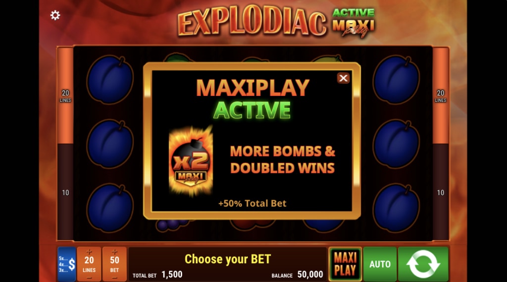 Inzet bepalen van Explodiac