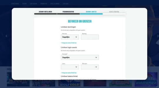 Limieten instellen