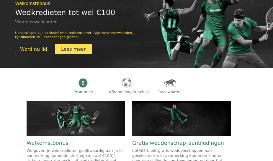 Casino bonussen en promoties van Bet365