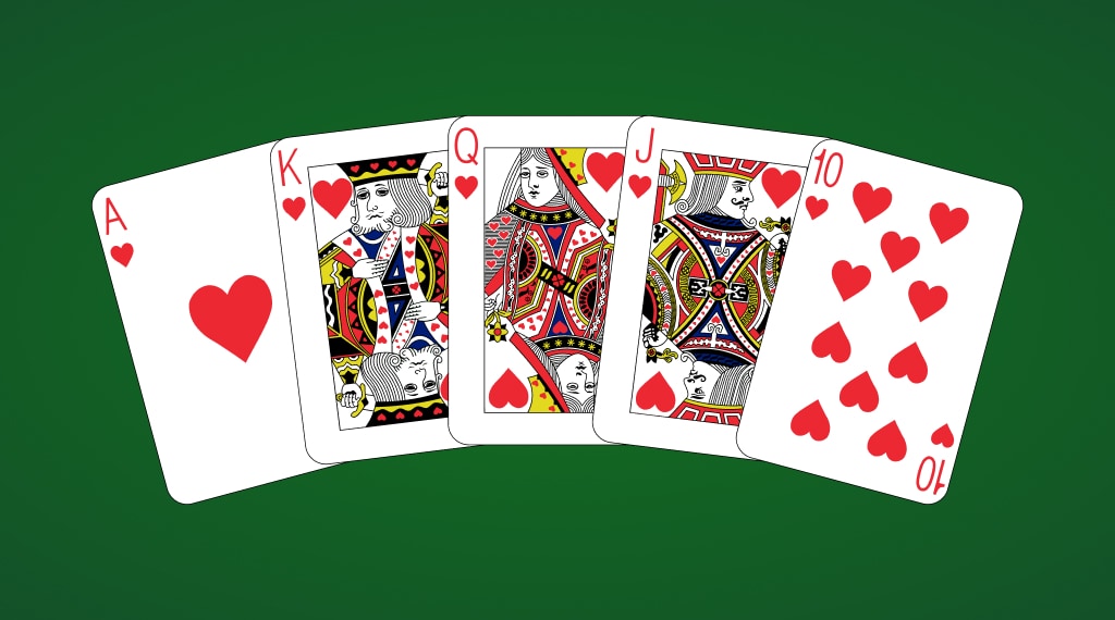 Royal flush caribbean stud poker slot