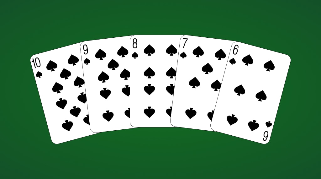 Straight flush caribbean stud poker slot