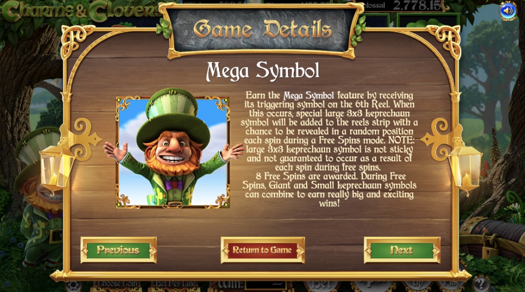 Mega symbol charms and clovers slot