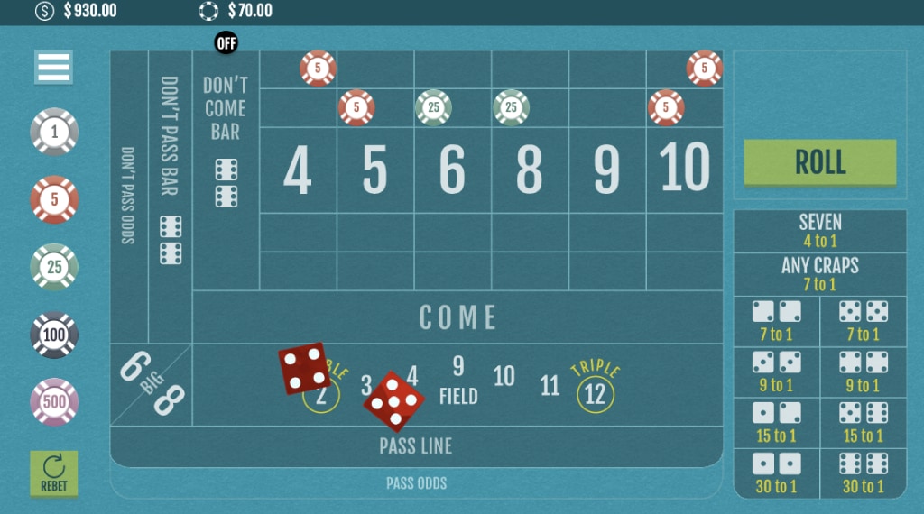 Spelregels craps slot