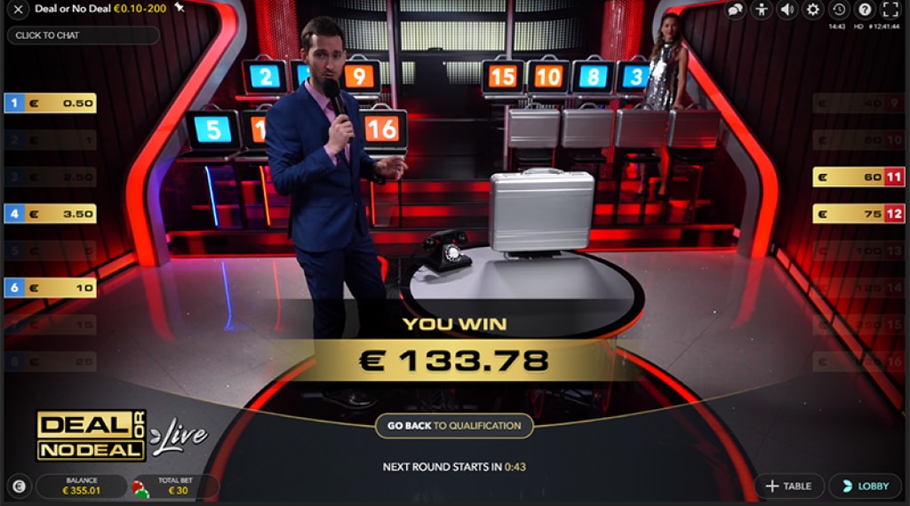 Het spel zelf Deal or No Deal Live