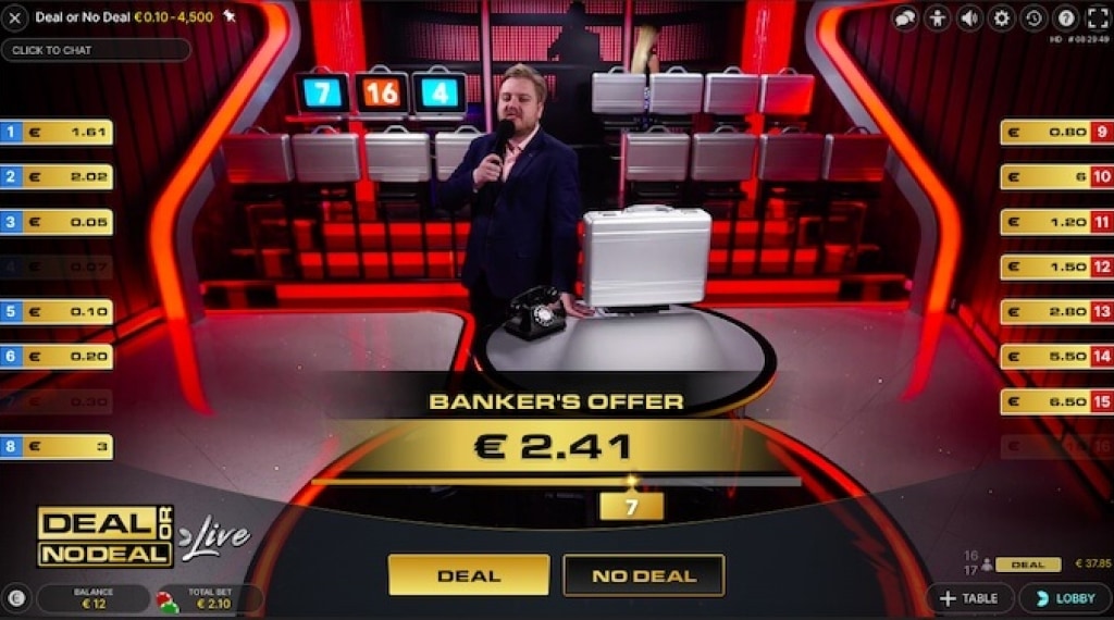 Spelregels van Deal or No Deal Live