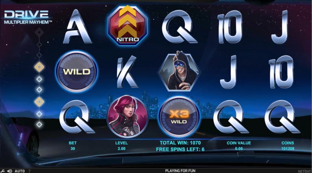 Spelregels drive multiplier mayhem slot