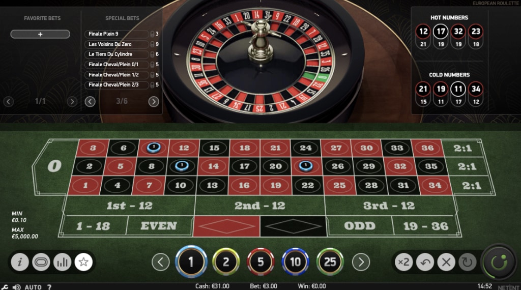 Speluitleg van European Roulette