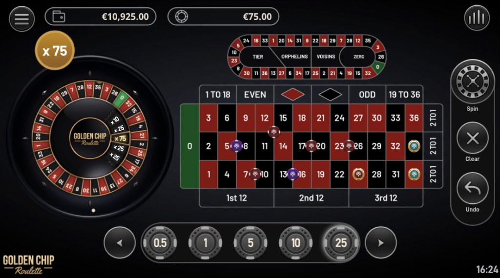 Golden Chip Roulette spelregels