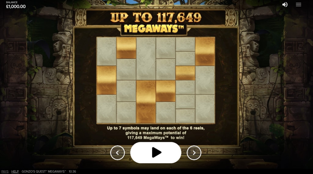 Spelregels van Gonzo's Quest Megaways