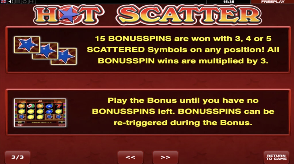Bonus van Hot Scatter