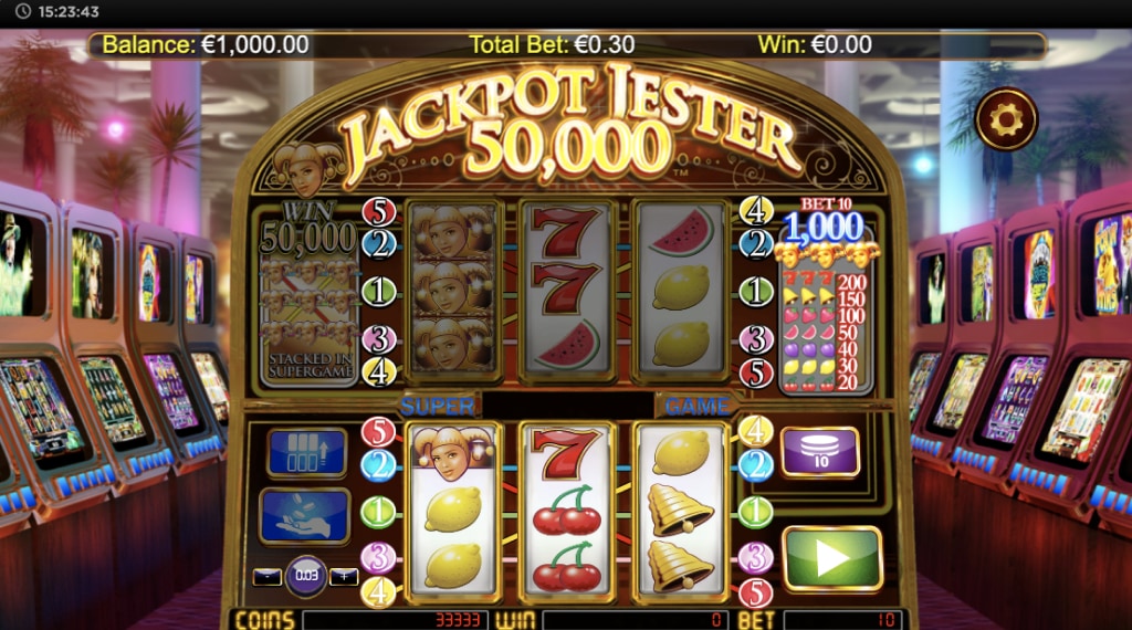 De klassieke uitstraling van Jackpot Jester 50.000