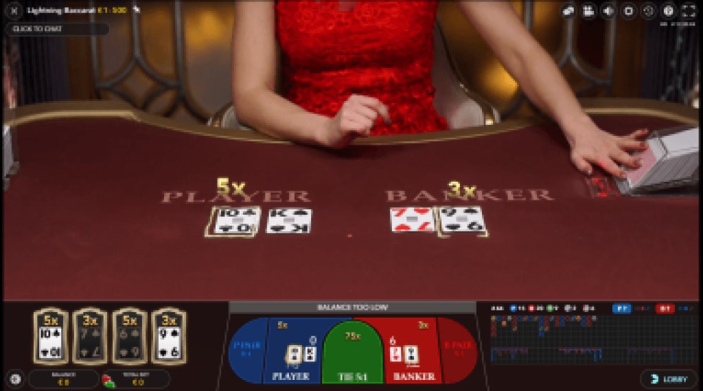 Bonus van Lightning Baccarat