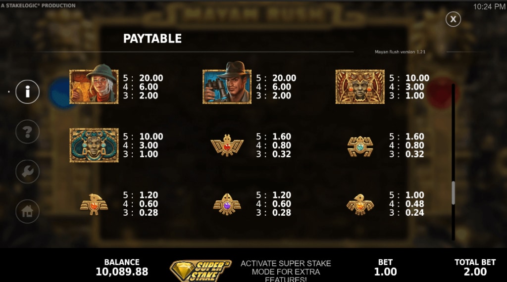 Symbolen van Mayan Rush