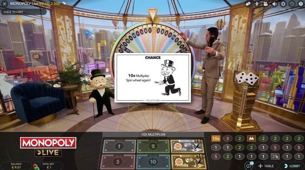 Bonus van Monopoly Live
