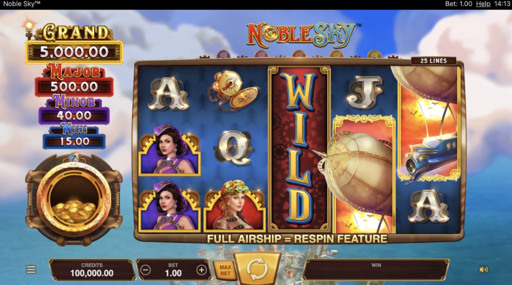 Symbolen in Noble Sky