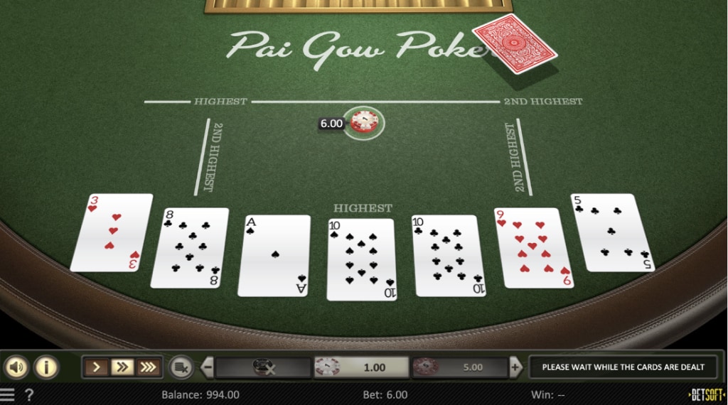 Spelregels van Pai Gow Poker