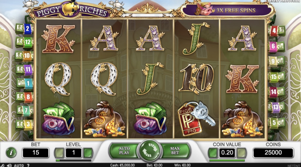 Symbolen van Piggy Riches