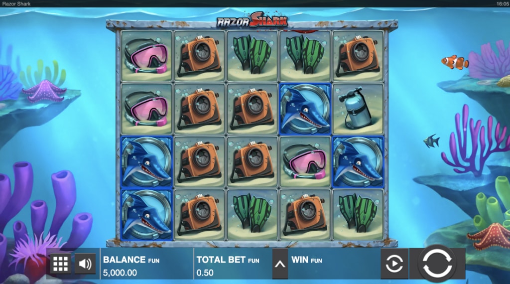 Symbolen in Razor Shark