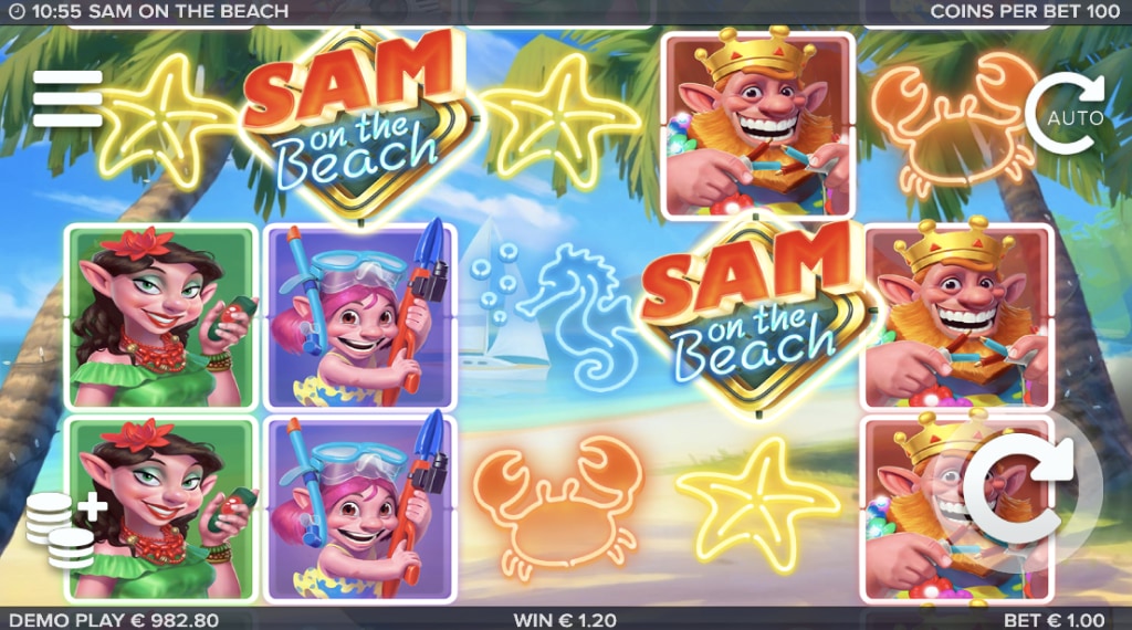 Bonusspel van Sam on the Beach