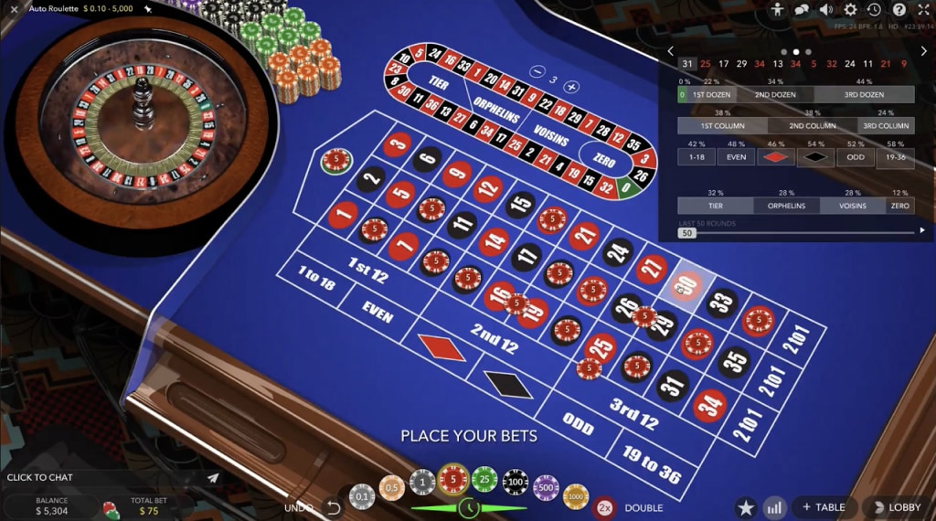 Slingshot Auto Roulette live