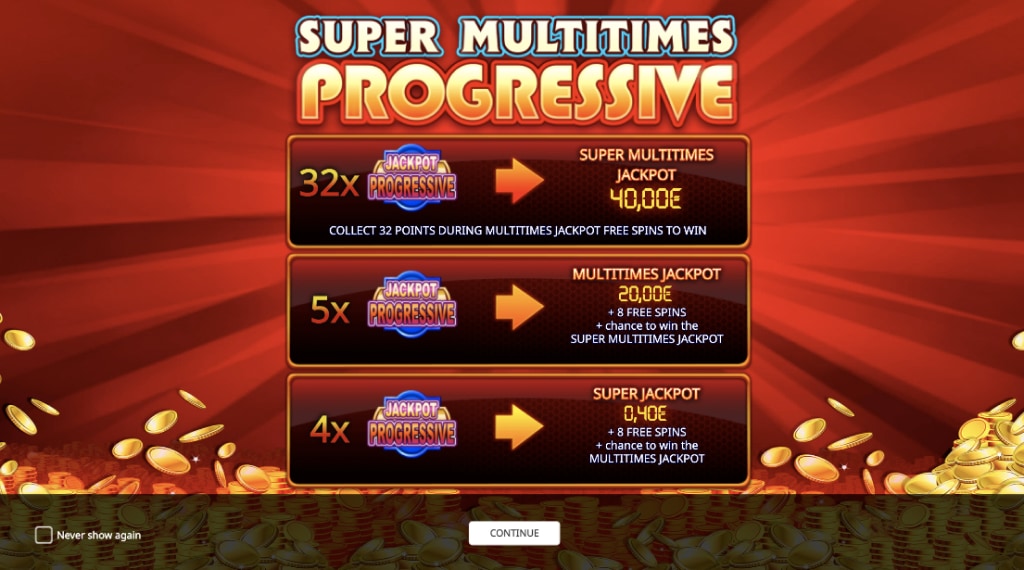 Uitstraling van Super Multitimes Progressive