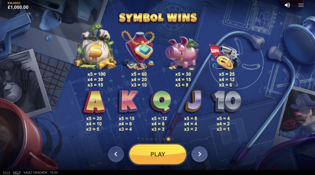 Symbolen in Vault Cracker