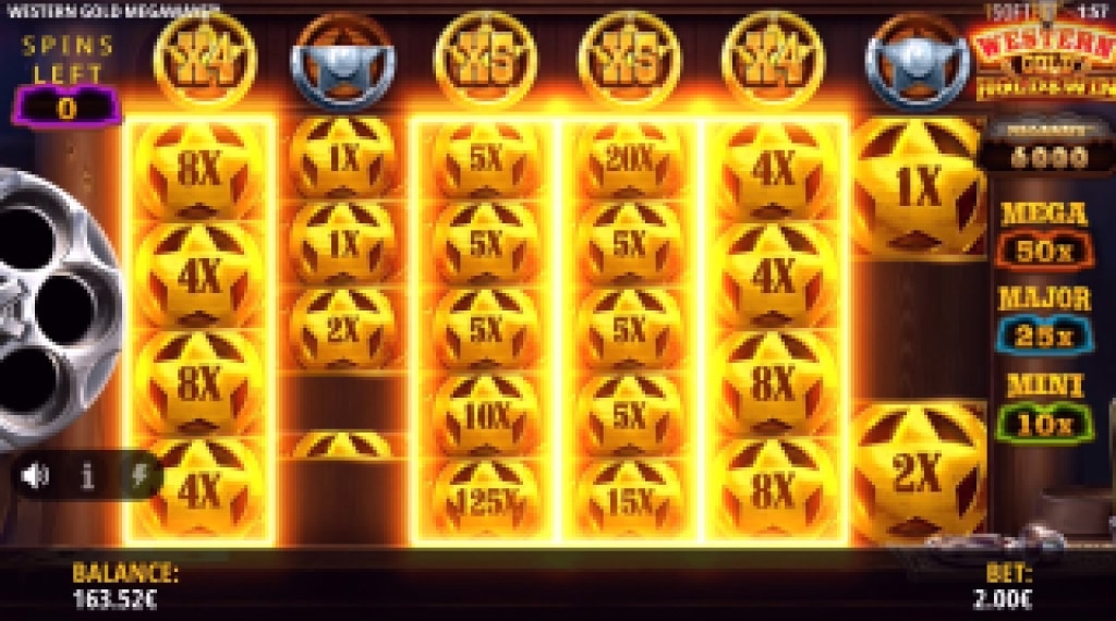 Sterren en jackpots van Western Gold Megaways