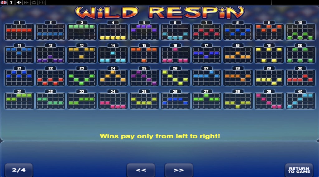 Winlijnen van Wild Respin