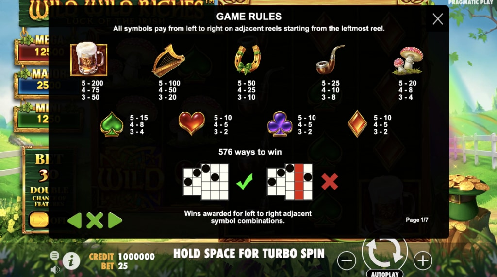 Symbolen in Wild Wild Riches