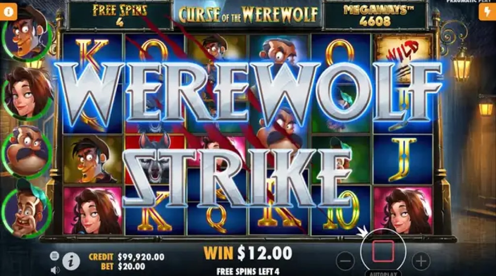 Bonus van Curse of the Werewolf Megaways