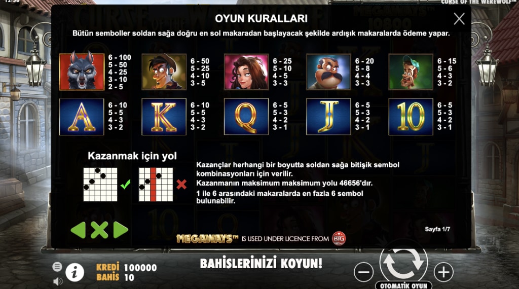 Mysteriesymbool van Curse of the Werewolf Megaways